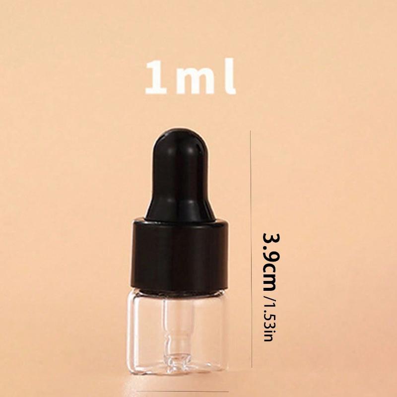 1ML Essential Oil Glass Dropper Empty Bottle Sample Bottle, With Glass Pipette Dropper, Used For Eye Dropper Essential