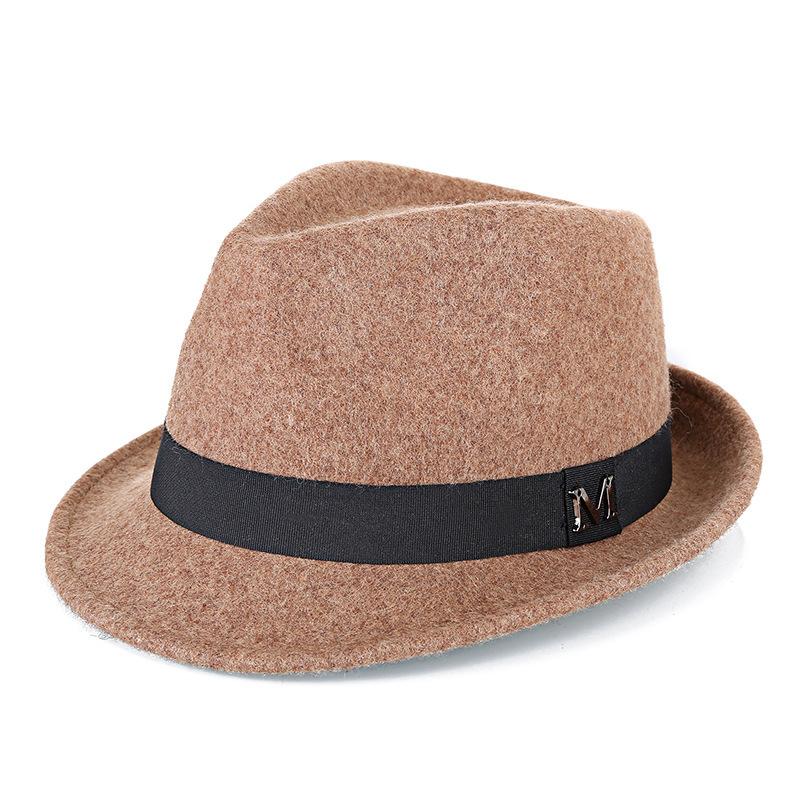 Pure Wool Men'S Hats, Green Middle-Aged And Elderly Top Hats, Warm Outdoor British Jazz Hats In Autumn And Winter, Directly Approved By Manufacturers