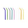 1Pc Glass Straw Drinking 180mm*8mm Reusable Elbow Straws Glass Eco Friendly Heat Resistant Glass Straws for Smoothies Cocktails