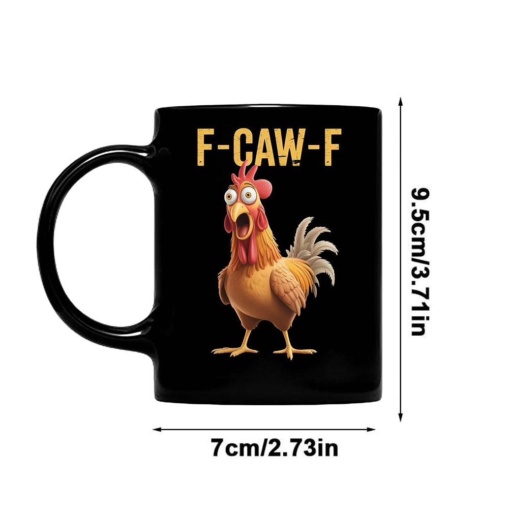 Кружка для кофе Керамическая Забавная F-Caw-F Курица FCAWF Кофейная кружка Кружки Фермерский стиль Кружка Животное Чашка для чая Рождественский подарок для друзей