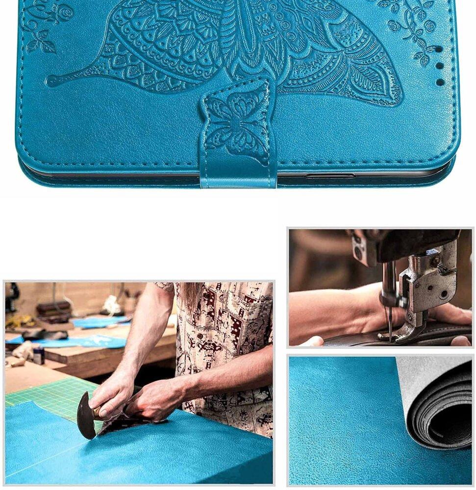 Flip case for Oppo Reno 12FS / 12F, Butterfly, blue