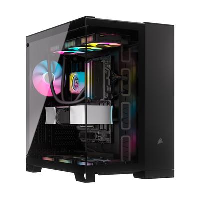Corsair Корпус для ПК 6500X RGB Micro ATX с двумя камерами и вентилятором iCUE LINK RX120, черный CC-9011269-WW