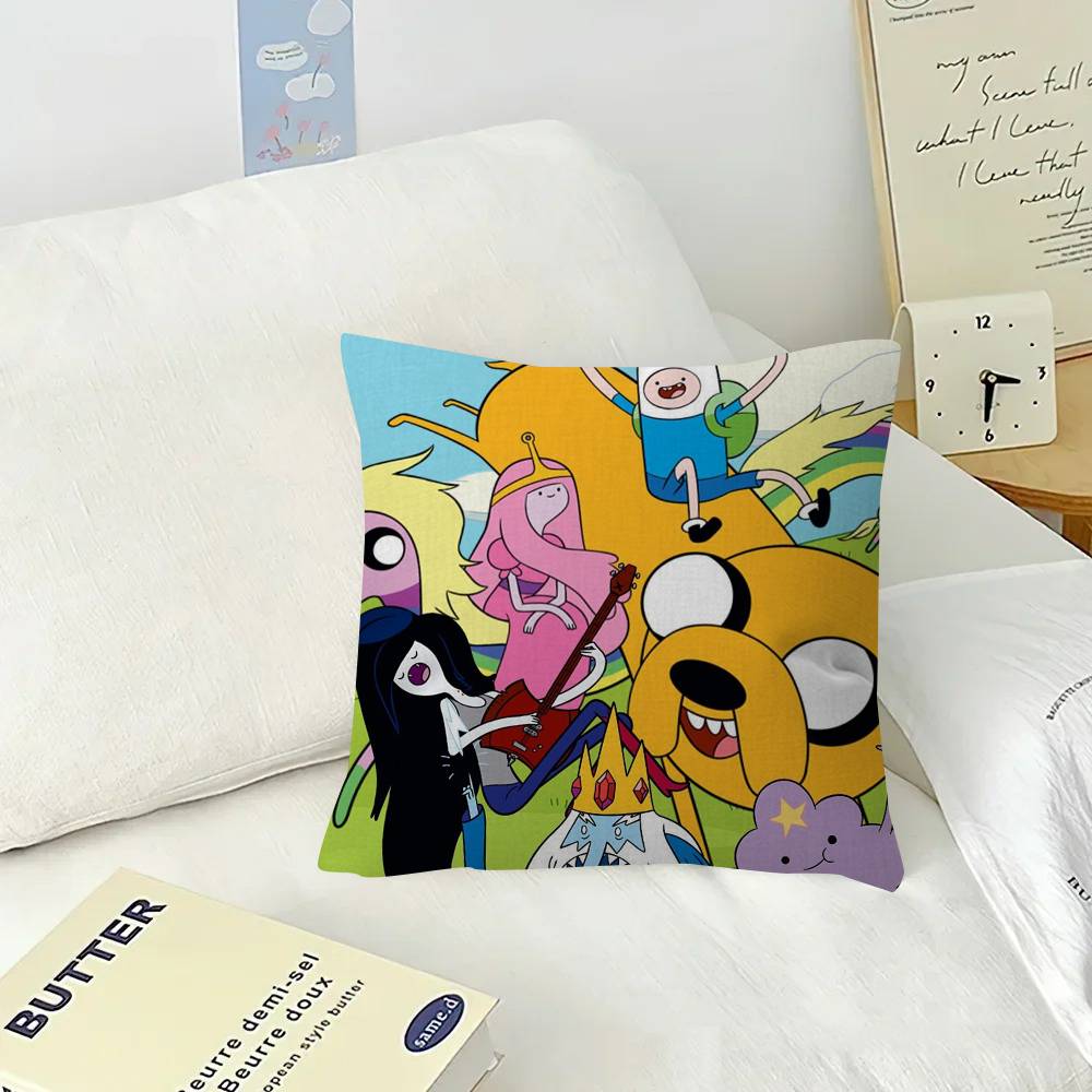 Cushion Cover Inches Farmhouse Decor Home Throw Pillow Covers for Anime AAdventure Times Couch Decorations