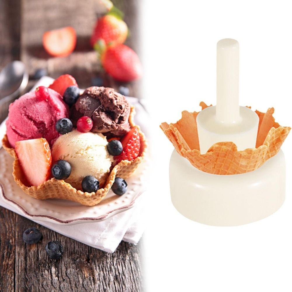 Easy Clean Bowl Cone Mold Non-Stick Ice Cream Cone Maker Portable Baking Mould Kit Home Kitchen