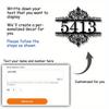 Уникальная 1 шт. Индивидуальный винтажный металлический знак с номером дома Ручная работа Адресная табличка Идеально для загородных средневековых домов Подарок на новоселье