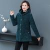 Женская зимняя однотонная утолщенная теплая вельветовая куртка для мам среднего возраста с капюшоном и подкладкой, облегающие топы для темперамента