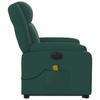 Electric Massage Recliner with Rising Function Dark Green Fabric