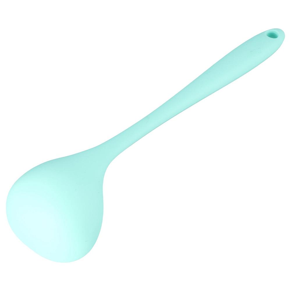 Heat Resistant Curved Handle Non-stick Dinnerware Tableware Soup Ladle Serving Spoon Scoop