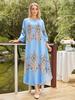 Dubai Embroidered Women's Muslim Dress - T100 Cross-Border Collection