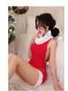 Chaqu Fun Lingerie: Sexy High Neck Backless Sweater - Quick Release Seductive Christmas Cosplay for Women