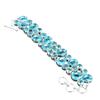 Blue Topaz Gemstone Handmade 925 Sterling Silver Bracelet 925 Stamped Gemstone Topaz Bracelet