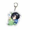 Attack on Titan Transparent Acrylic Keychain, Reiner Levi Eren Mikasa Student Bag Pendant