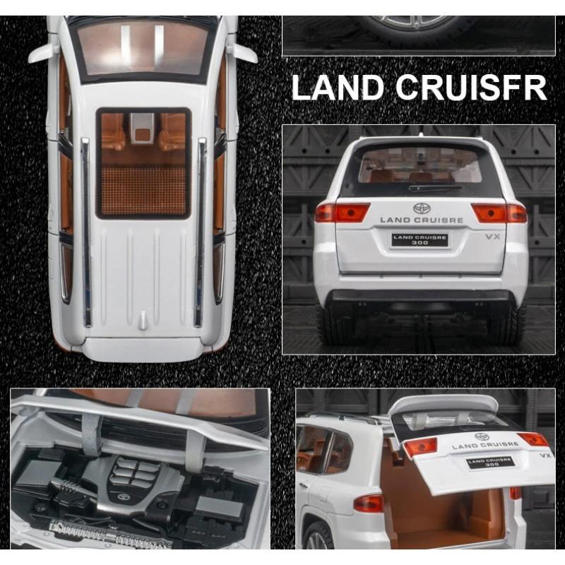 1/24 Toyota LAND CRUISER LC300 Prado SUV литая модель автомобиля игрушечная машина внедорожники имитация модель автомобиля детский подарок