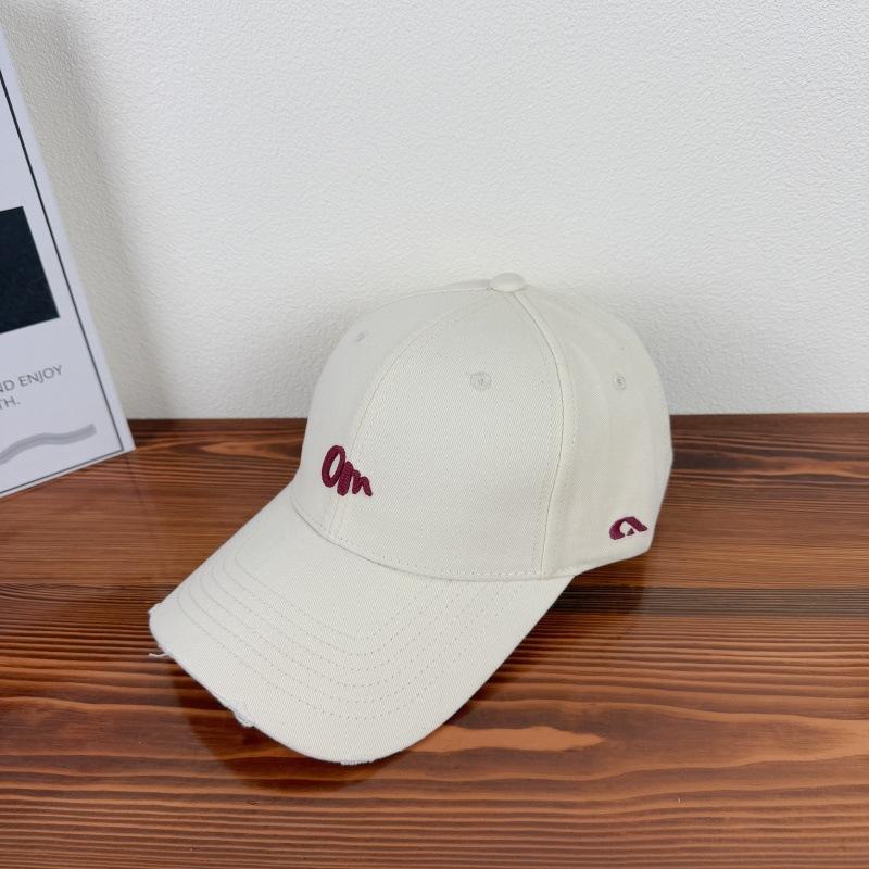 Fashion Casual Versatile Hard Top Baseball Cap Men'S And Women'S Spring And Summer Embroidery Letters Wide Brim Face Small Peaked Cap