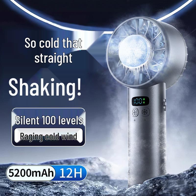 2025 High-Speed Handheld Cooling Fan: 100-Speed Mini USB Rechargeable Portable Outdoor Fan