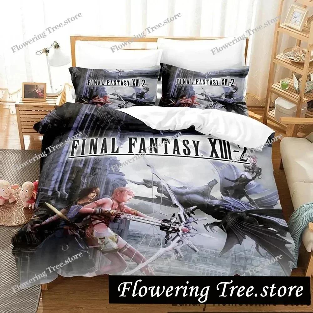 3D Print Anime Game FINAL FANTASY XIII-2 Bedding Set Boys Girls Twin Queen King Size Duvet Cover Pillowcase Bed boys Adult029963