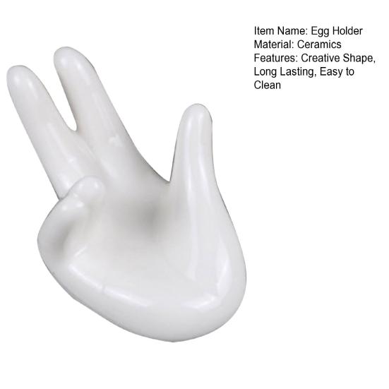 Подставка для яиц в форме руки. Прочная керамическая конструкция. Простая в уходе подставка для вареных яиц. Украшение стола.
