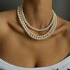 Imitation Pearl Necklace Fashion Retro Jewelry Women's Light Luxury Niche High-end Hokr Collar