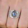 Кольцо с драгоценным камнем лабрадорит, дизайнерское кольцо ручной работы, богемное кольцо, эффектное кольцо, свадебный подарок, кольцо с камнем, кольцо из серебра 925 пробы