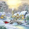 DIY Снежный живописный 5D алмазная живопись полный круглый дрель зимний пейзаж вышивка крестиком комплект мозаика подарок из смолы домашний декор