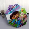Doc McStuffins, toy animalsThemed Automatic Opening and Closing umbrella 8 Ribs, Suitable for Leisure and Going Out, Outdoor Accessory, Go