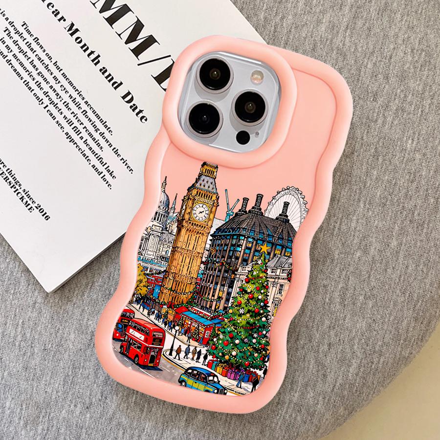 Soft Phone Cover Case for iPhone 18 15 Plus 17 Air 8 14 16 Pro Max 11 XR 12 13 Christmas Winter Scenery