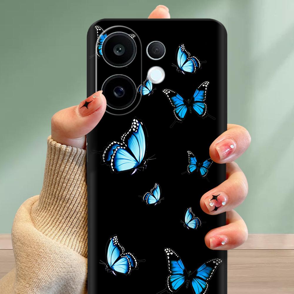 Чехол для VIVO S30 Pro Mini 5G Мультяшные Бабочки Цветы Силиконовые Чехлы для Телефона Для Vivo S30 5G vivoS30 Задняя Крышка Fundas Бампер