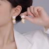 French Retro Irregular Pearl Stud Earrings Niche Unique Design High Sense Earrings Fashion Versatile Flow Earrings