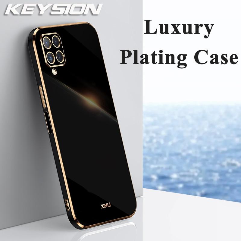 KEYSION Роскошный чехол с покрытием для Samsung A22 4G A22S 5G A12 A50S, силиконовый квадратный противоударный чехол для телефона Galaxy M53 M33 M32 4G