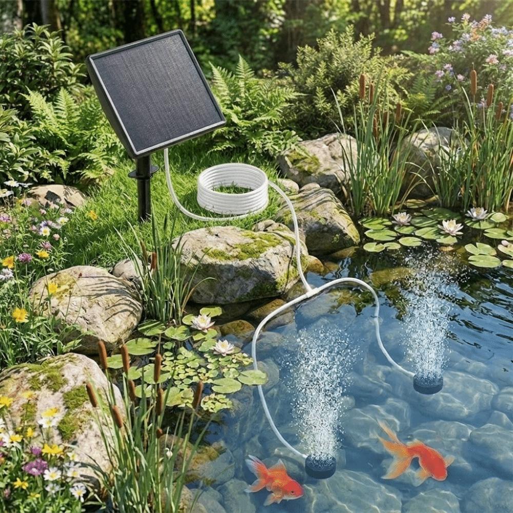 Durable Fish Tank Aerator Low Noise Air Pump Aerator Fishing Aerator Solar Oxygen Pump Pond
