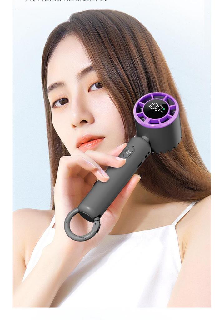 2025 Summer Turbo Handheld Fan with USB & Digital Display, 100 Speeds—Portable for Office & Outdoor Use