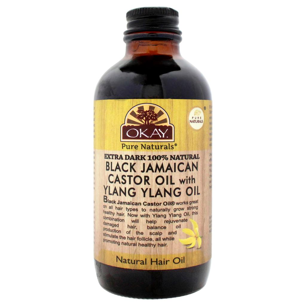Black Jamaican Castor Oil with Ylang Ylang Oil by Okay for Unisex - 4 oz Oil