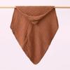 Pure Cotton Hooded Baby Swaddle Towel - Solid Color Gauze
