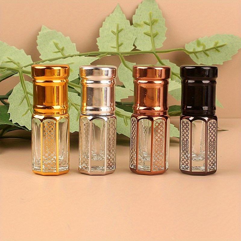 12ml Luxury Golden Essential Oil Roller Bottle Refillable Perfume Bottle Glass Roll-On Essential Oil Bottle Cosmetics Container