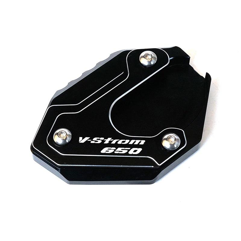 Аксессуары для мотоциклов, алюминиевая черная боковая подставка, удлинитель-удлинитель для Suzuki DL650 V Strom Vstrom 650 XT