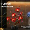 599Pcs Bonsai Plum Blossom Building Blocks Set, Artificial Flower Desktop Ornament, Educational Assembly Toy, Birthday Gift