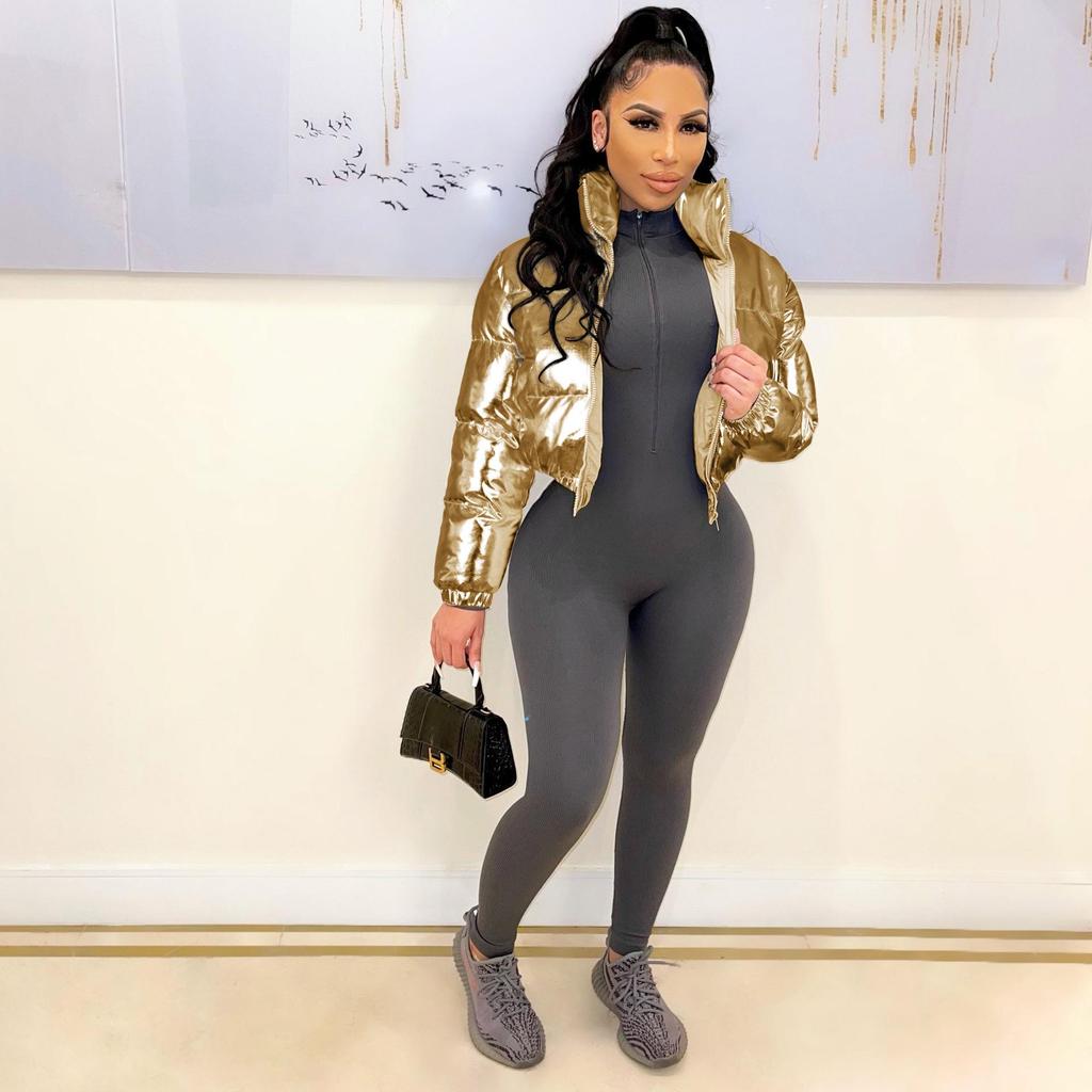 Модная женская повседневная короткая куртка с хлопковой подкладкой в европейском и американском стиле - Мода осень/зима