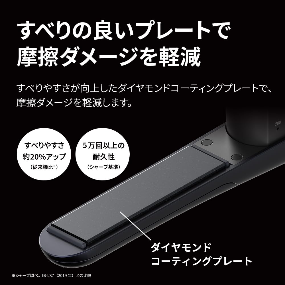 Sharp Выпрямитель для волос Plasmacluster Beauty Diamond Coating Доступно за рубежом Luminous White IB-S8000-W