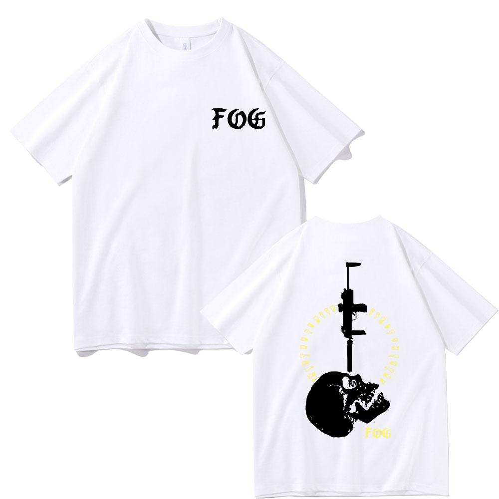 Vintage Fog Forward Observations Group Print T-shirt Skeleton Graphic T Shirts Men Oversized Tshirt Men's Gothic Rock Clothes