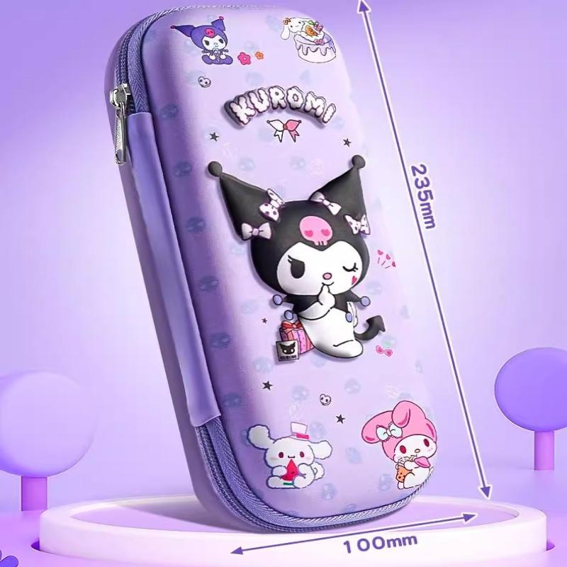 Sanrio 3D Куроми Мелоди Циннаморолл Пенал Мультяшный Большой Вместимости Сумка для Канцелярских Принадлежностей Пенал Для Учеников