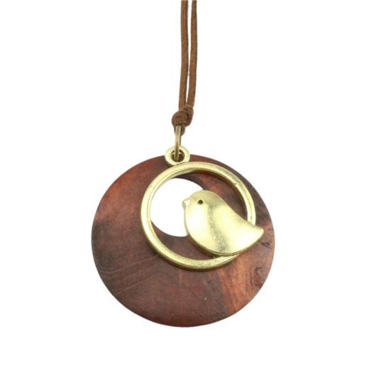 Ожерелье-подвеска, длинная винтажная декоративная двухслойная одежда, соответствующая деревянной цепочке для свитера, в этническом стиле