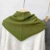 British Korean Style Niche Wool Knitted Triangular Scarf Women Headscarf Knitted Scarf Multi-functional Warm Knitted Scarf
