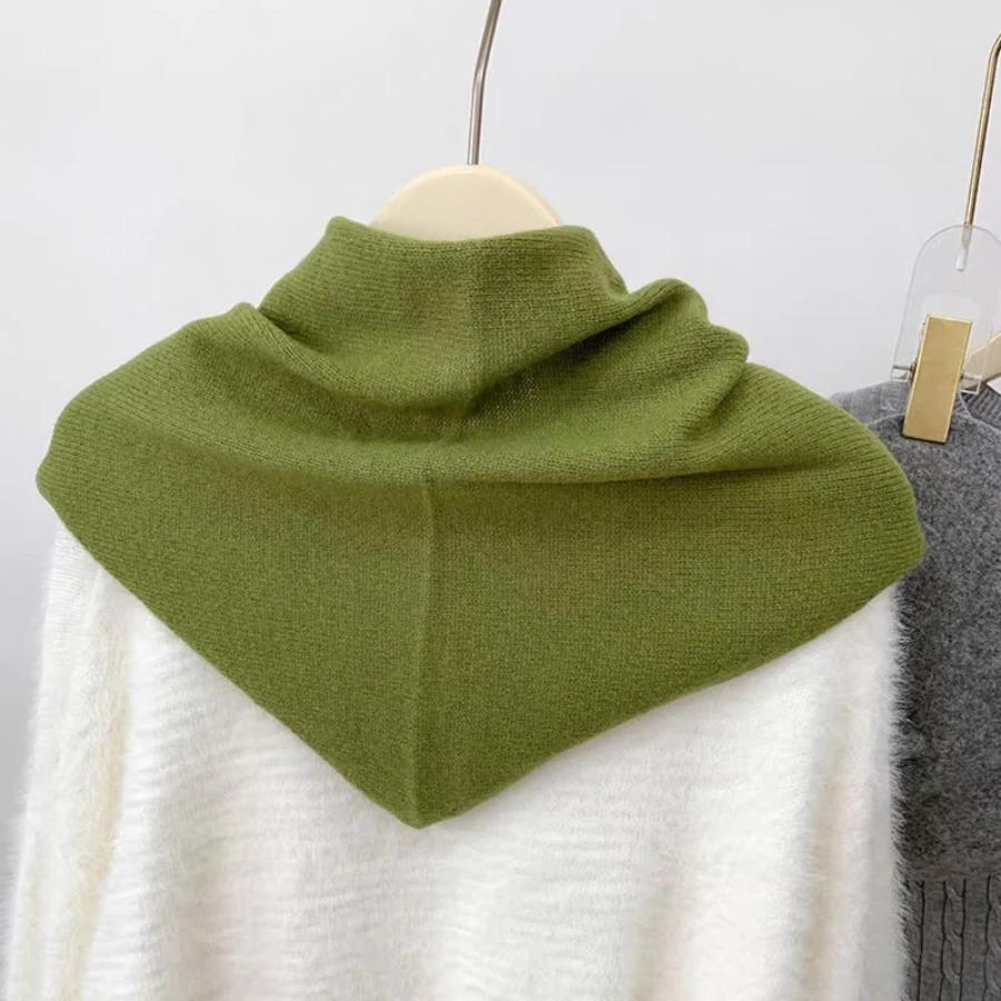 British Korean Style Niche Wool Knitted Triangular Scarf Women Headscarf Knitted Scarf Multi-functional Warm Knitted Scarf