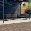Day and Night - Day and Night Garden Furniture 6 Pieces with Anthracite Pine Wood Cushions