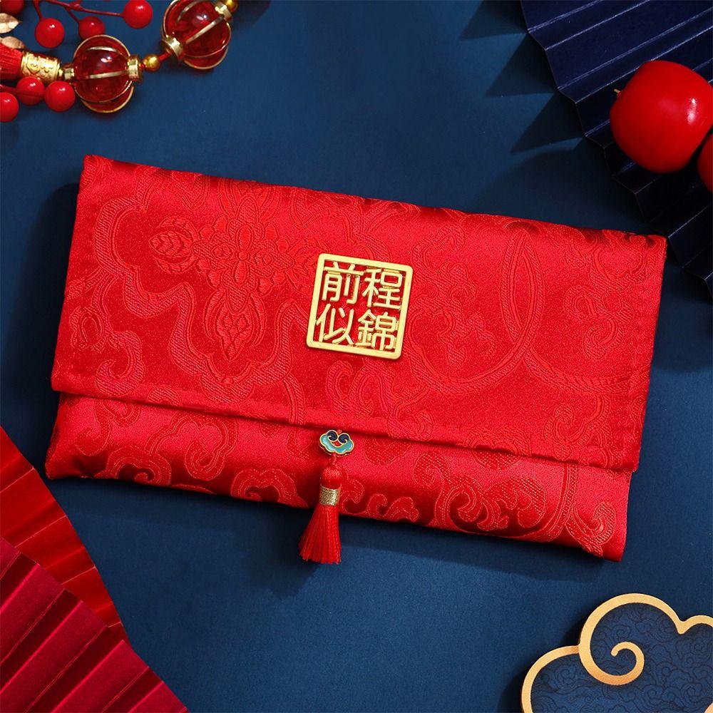 Chinese Style Wedding Red Wallet Traditional Children's Money Bag Hongbao  Graduation