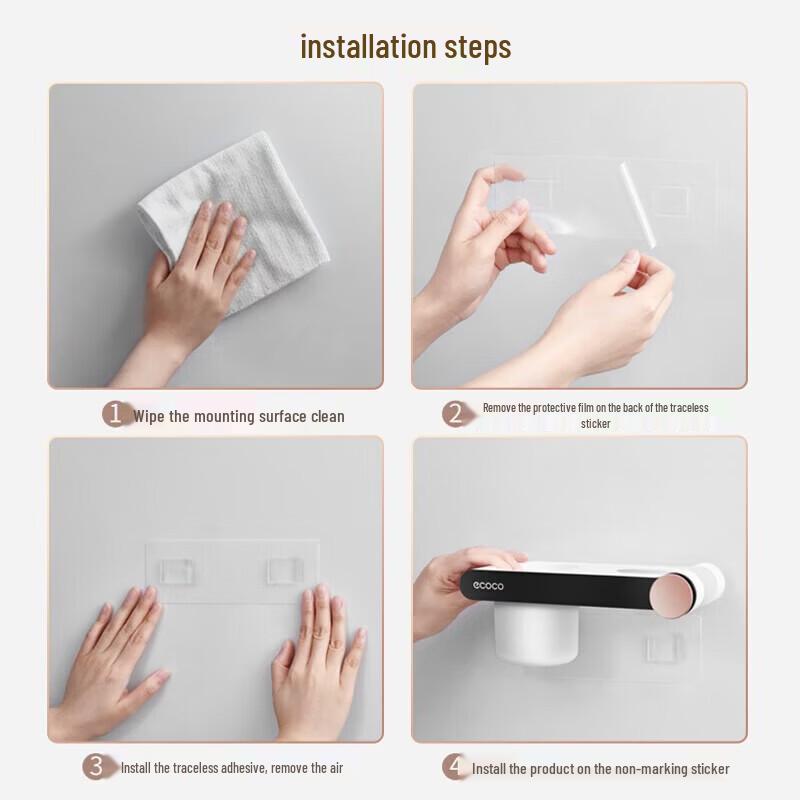 ecoco Wall-Mounted Hair Dryer Holder