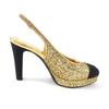 Very Good CHANEL pumps gold Women 36.5 G37586 Used