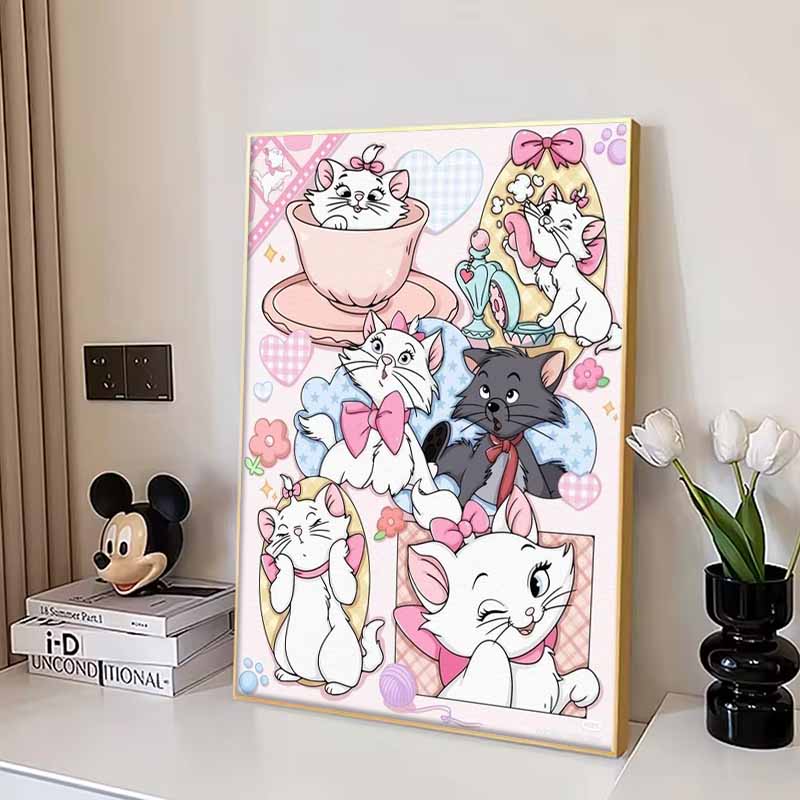 Disney Алмазная мозаика Кот Мари Сладкая и Очаровательная Коллекция Иллюстраций Поделки Своими Руками 5D Мозаичная Вышивка Хобби Подарки Декор для Дома