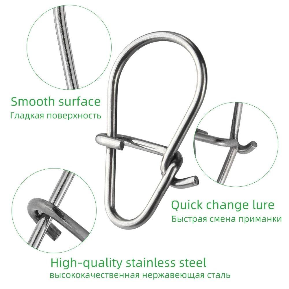 Tool Pesca Fishing Lure Connector Lures Hooks Clips Swivel Lure Connector Fishing Hooked Snap Pin