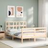 VidaXL Bed Frame with Headboard 120x200 Cm Solid Wood 3194826